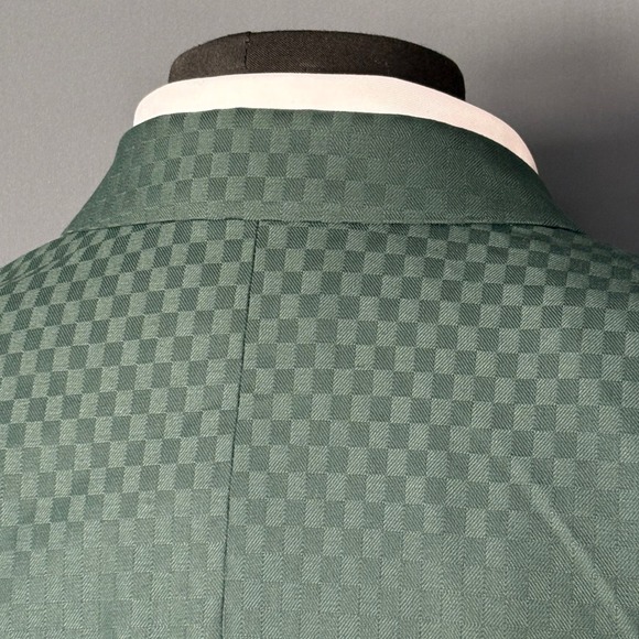 New w tags | ASOS Design Double Breasted Green Checkerboard Suit | 40R 32x30 | - Picture 8 of 16